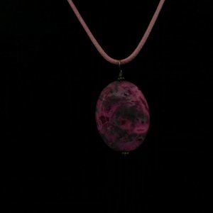 Pink stone necklace